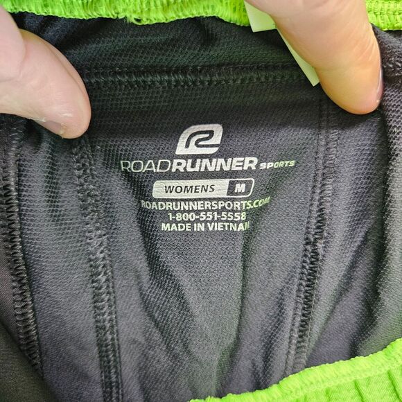 Road Runner Sports Pants Womens Size Medium Black Green Athletic Training‎ Pant - Picture 5 of 8